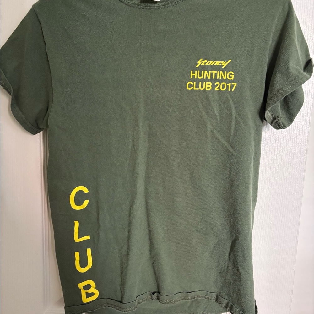 Green Post Malone Stoney Hunting Club Tour 2017 T-Shirt Size Small